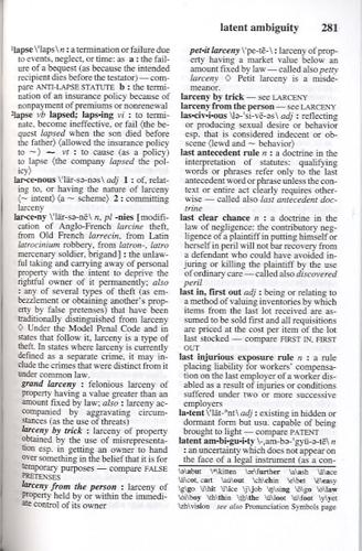 Merriam-Webster's Dictionary of Law