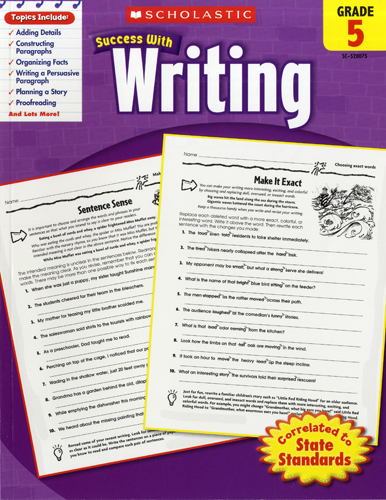 Success With Writing Grade 5 Workbook New