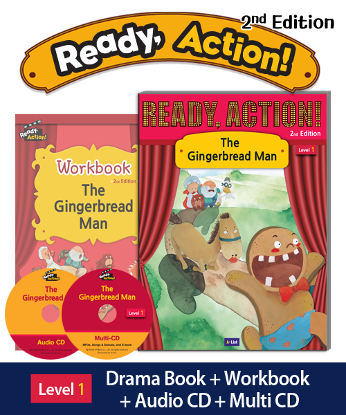 Ready Action 2E 1: The Gingerbread Man [SB+WB+Audio CD+Multi-CD]