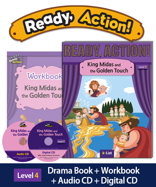 Ready Action 2E 4: King Midas and the Golden Touch [SB+WB+Audio CD+Multi-CD]