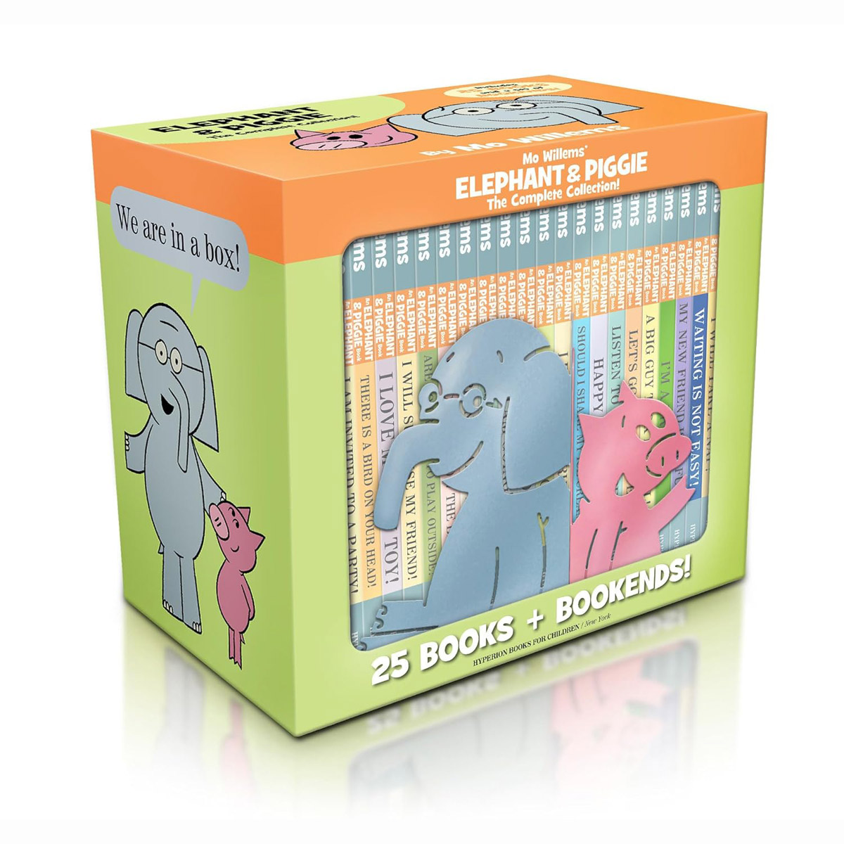 ★사은품(보조가방)★ 코끼리와 꿀꿀이 Elephant & Piggie: The Complete Collection 25종 박스 세트(북앤드 포함)