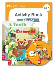 Spotlight on Literacy Level 1-4 Let's Eat (2 Storybooks + 1 Activity Book + Multimedia CD)