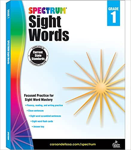 Spectrum Sight Words Grade 1 Student Book with Answer Key [2014 Edition]