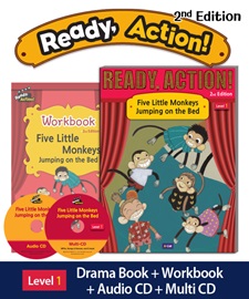 Ready Action 2E 1: Five Little Monkeys Jumping on the Bed [SB+WB+Audio CD+Multi-CD]