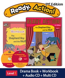 Ready Action 2E 1: The Shepherd Boy and the Wolf [SB+WB+Audio CD+Multi-CD]