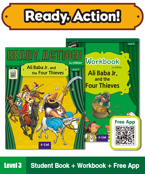 Ready Action 2E 3: Ali Baba Jr. and the Four Thieves [SB+WB+Audio CD+Multi-CD]