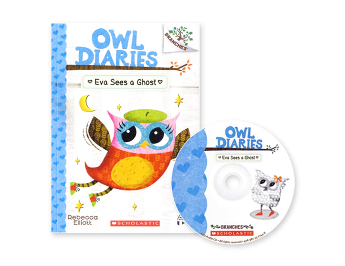 Owl Diaries #2:Eva Sees a Ghost (with CD & Storyplus QR) New