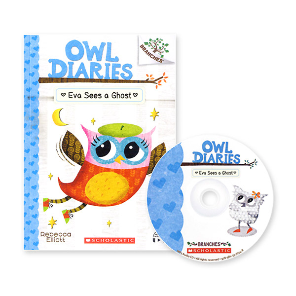 Owl Diaries #2:Eva Sees a Ghost (with CD & Storyplus QR) New