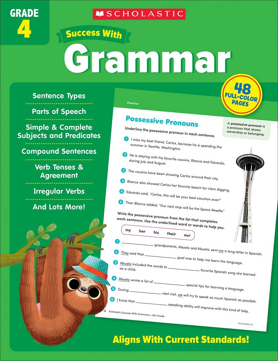 Success With Grammar Grade 4 Workbook