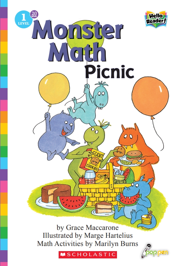 Hello Reader #20: Monster Math Picnic (Book+StoryPlus QR) (Level1)