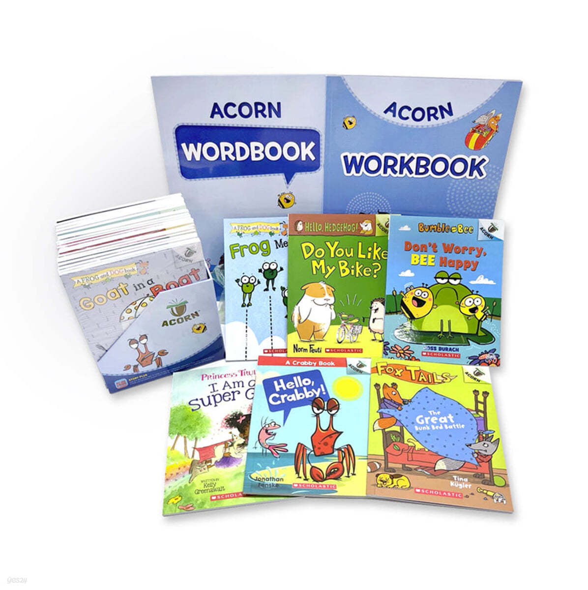 ★사은품(보조가방+클리포드 노트)★ Acorn: Level A 20종 FULL SET (2024)(CD & StoryPlus QR + Wordbook + Workbook)