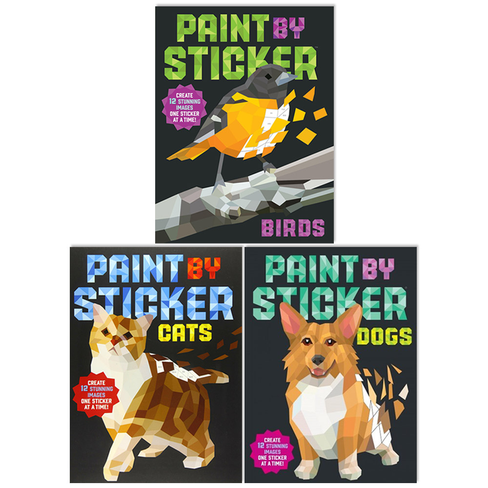 ★사은품(텀블러)★ Paint by Sticker 3종(Birds+Cats+Dogs)